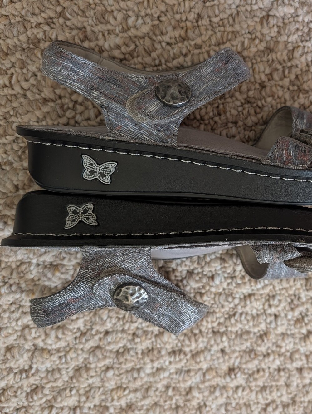 Alegria Leather Sandals Size 37 - Picture 4 of 10